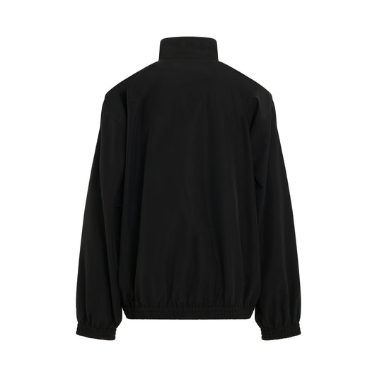 Technical Faille Tracksuit Jacket in Black