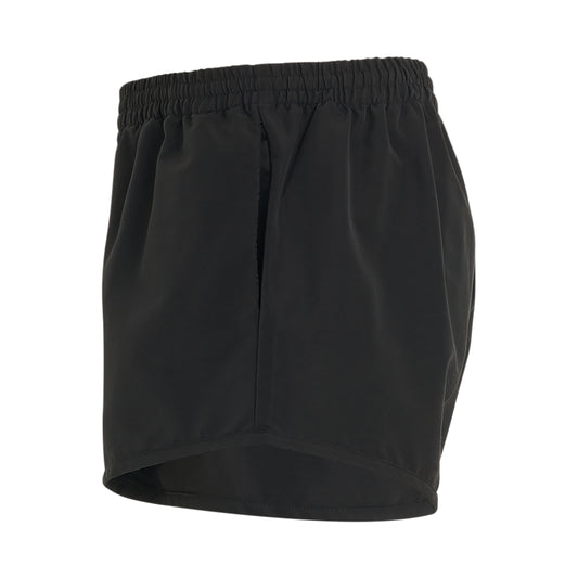 Technical Faille Running Shorts in Black