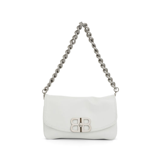 Small BB Soft Flap Bag in Optic White