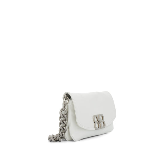 Small BB Soft Flap Bag in Optic White