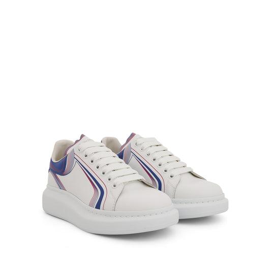 Larry Oversized Football Sneaker in White/Blue