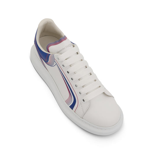 Larry Oversized Football Sneaker in White/Blue