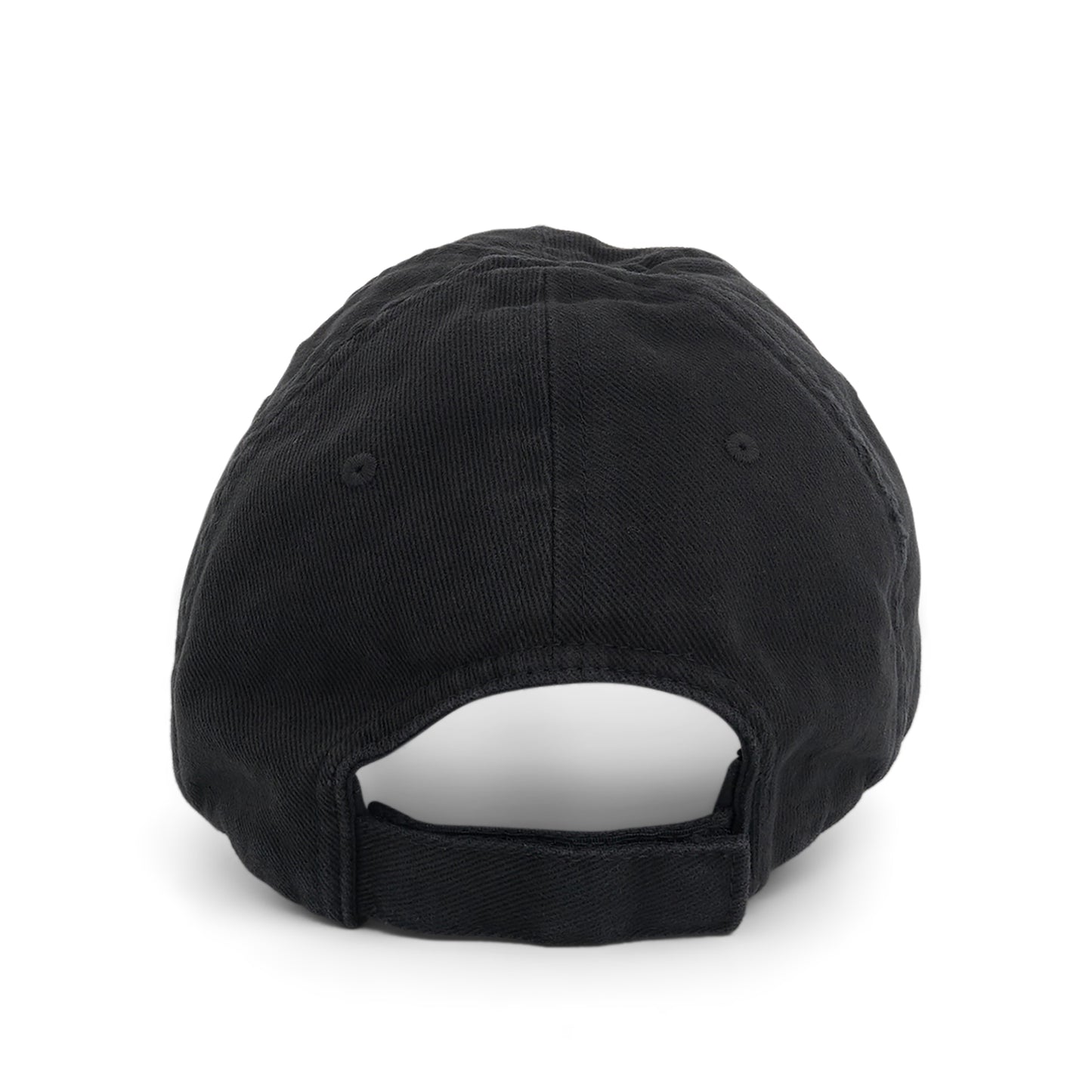 Front Piercing Cap in Washed Black/White