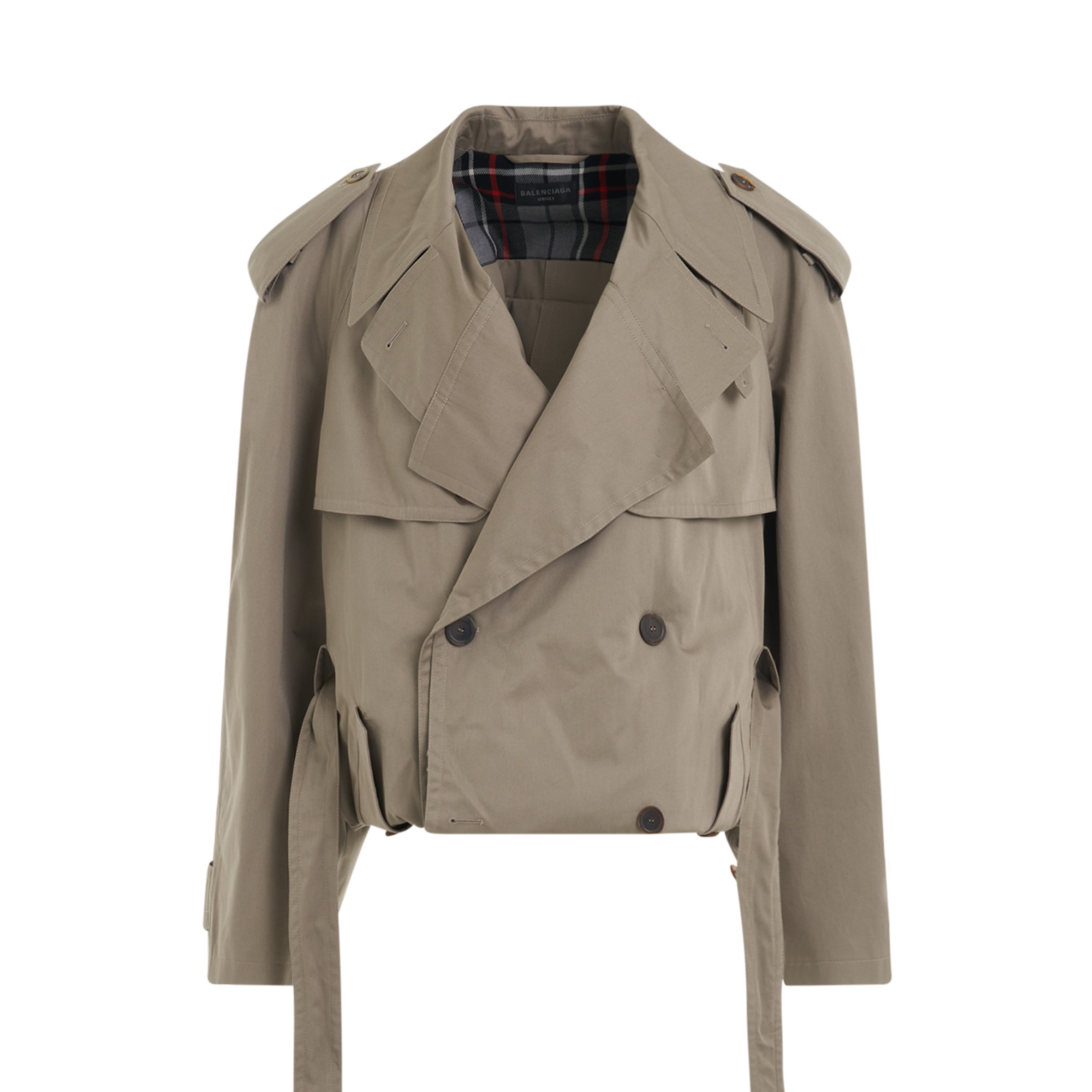 Belted Waist Trench Coat in Sand Beige