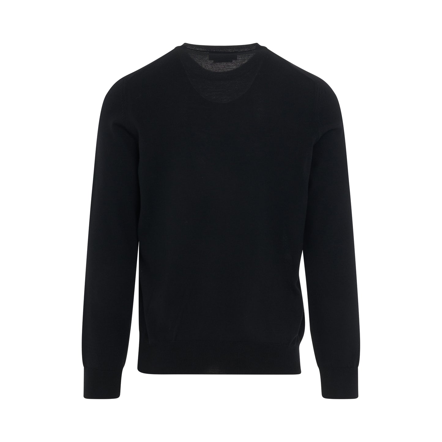 Chain Embroidered Knit Sweater in Black/Silver