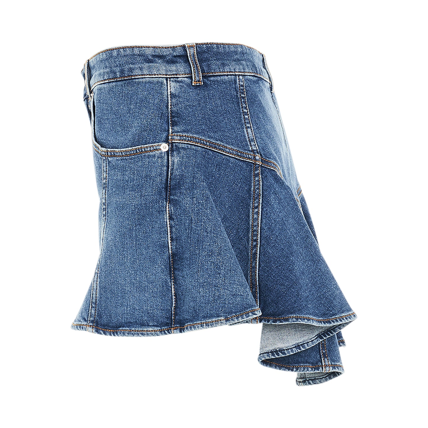 Kick Back Denim Skirt in Blue Wash