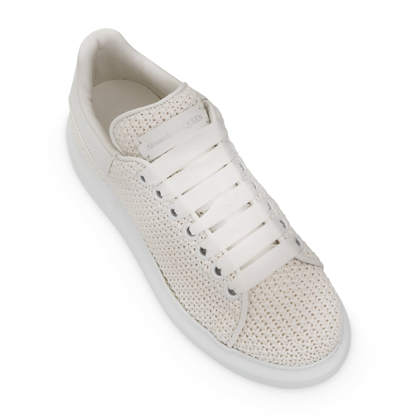 Larry Oversized Raffia Sneaker in White