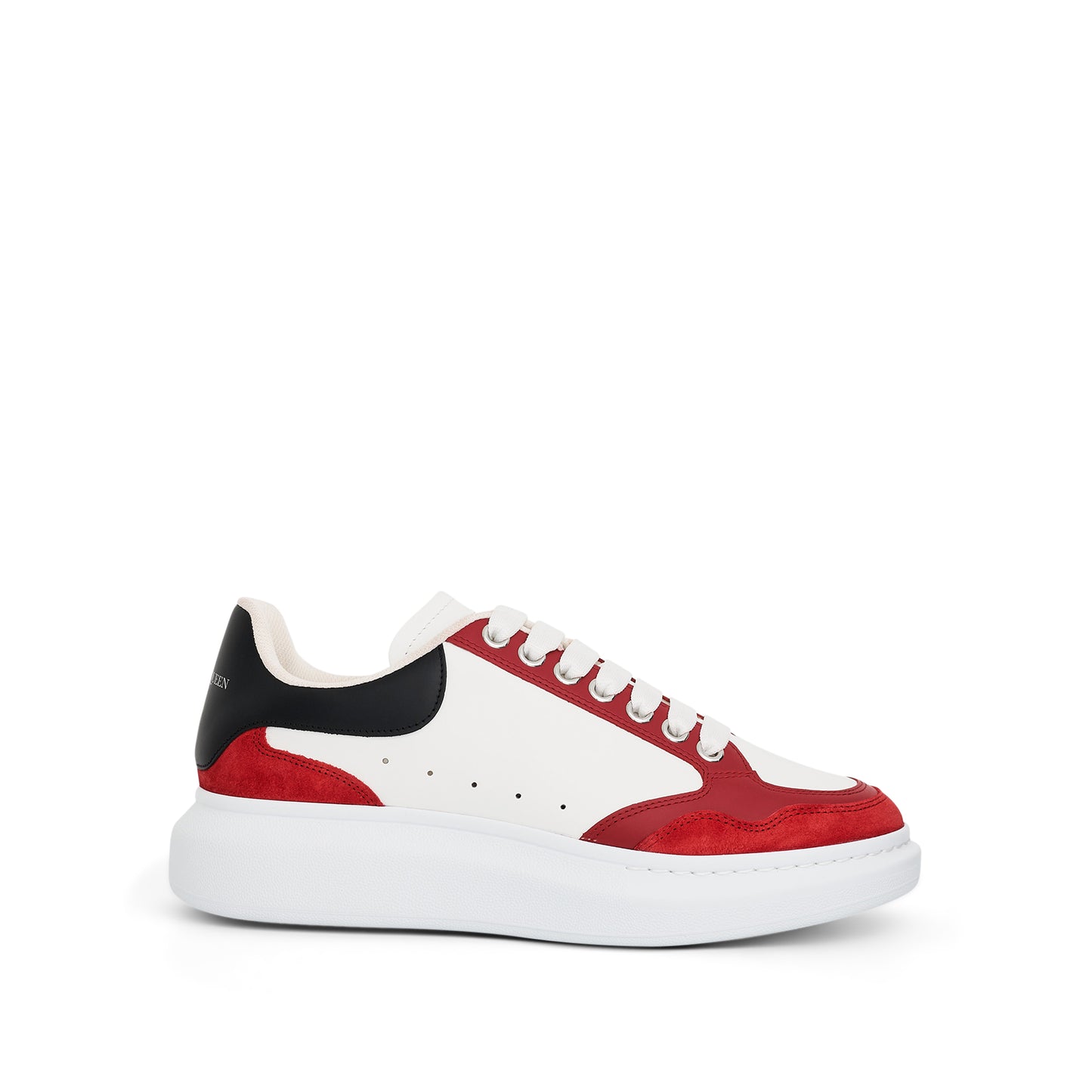 Larry Oversized Sensory Sneaker in White/Black/Welsh Red