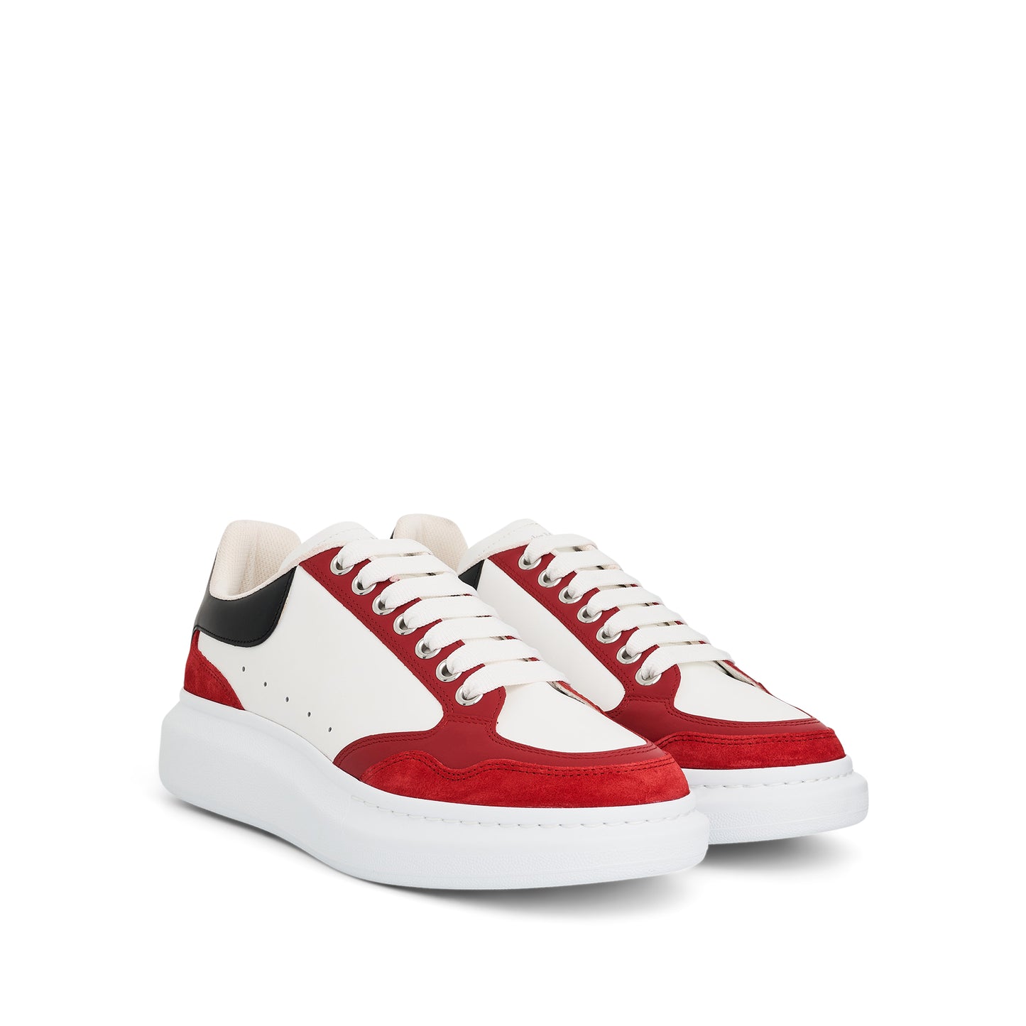 Larry Oversized Sensory Sneaker in White/Black/Welsh Red