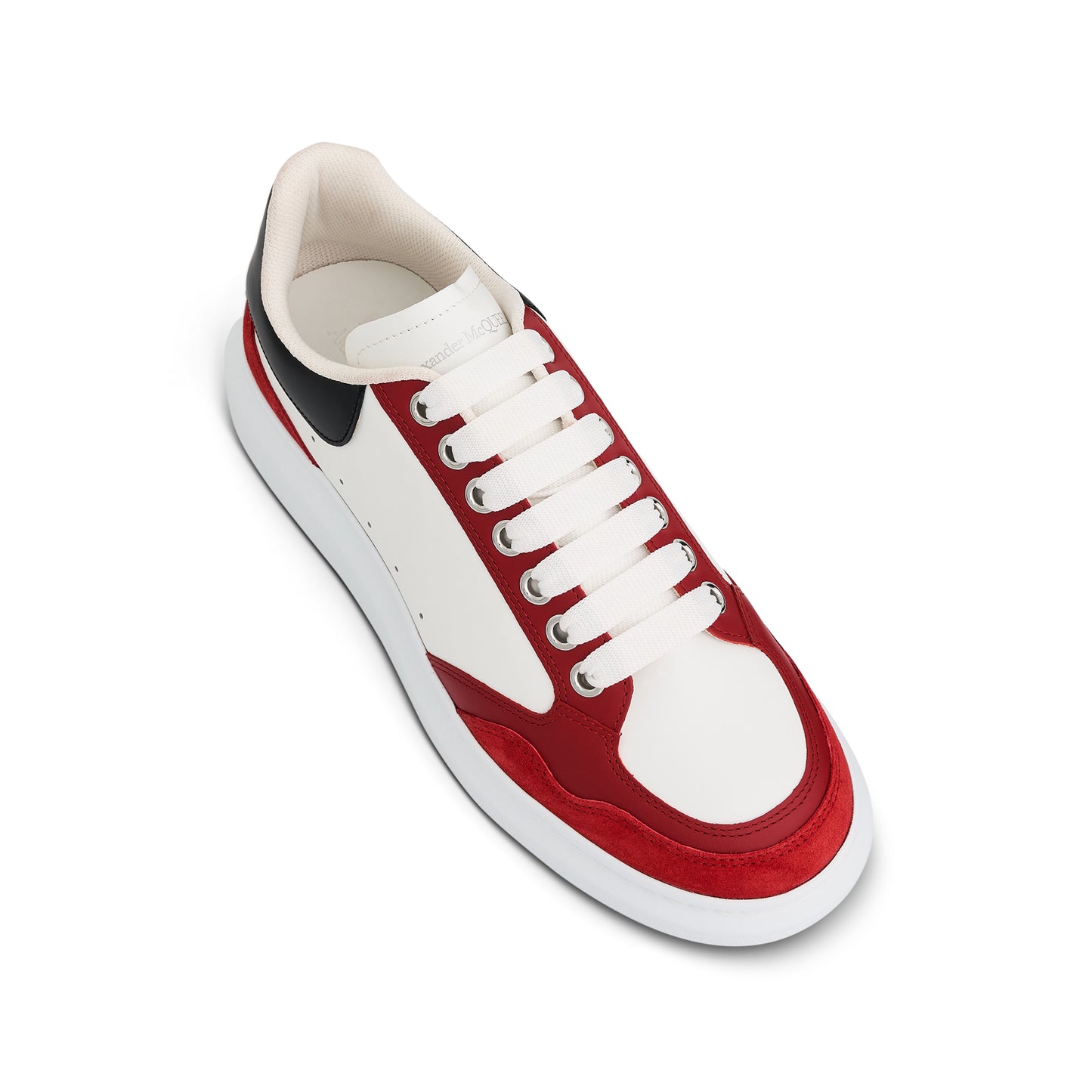 Larry Oversized Sensory Sneaker in White/Black/Welsh Red