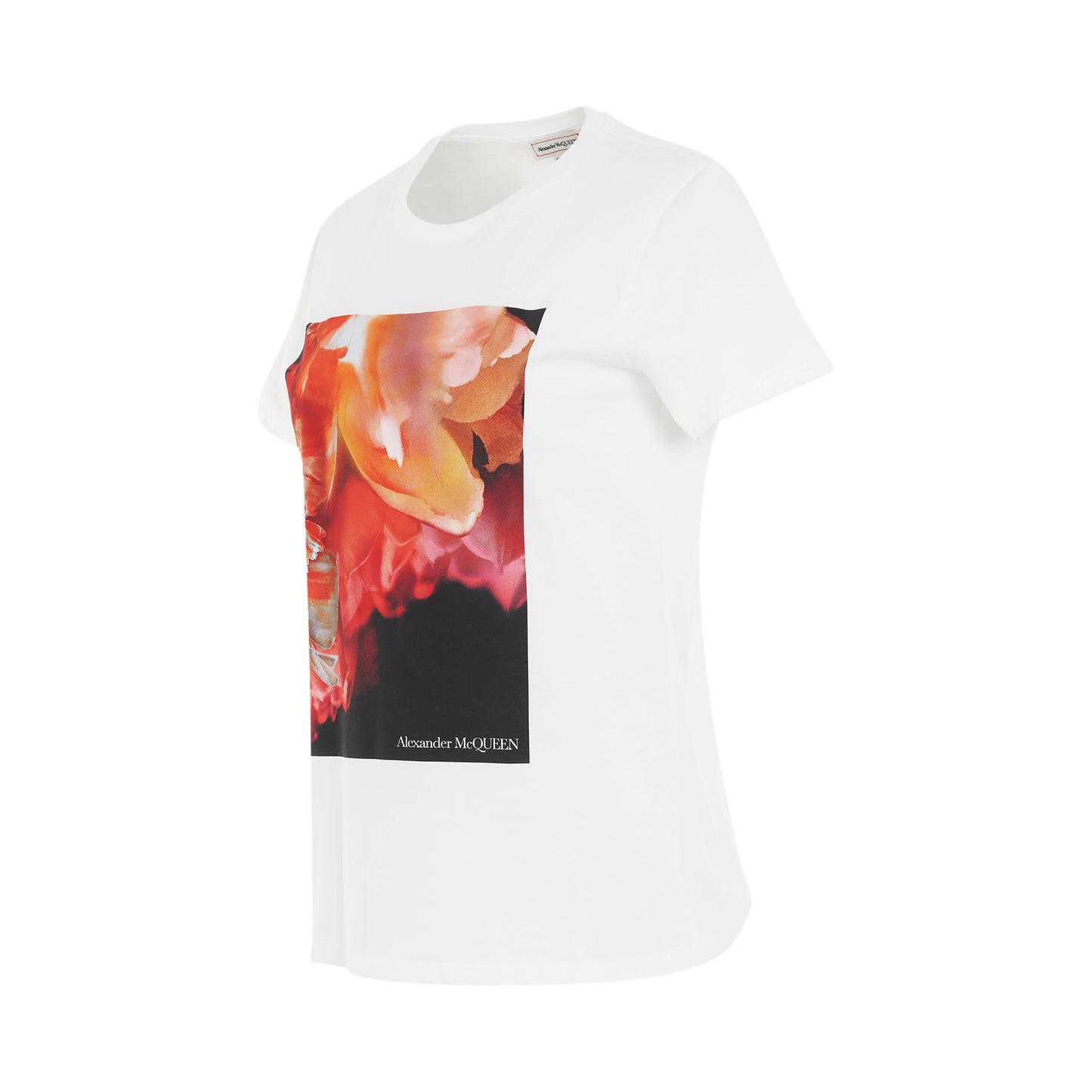 Exploded Petal Print T-Shirt in White