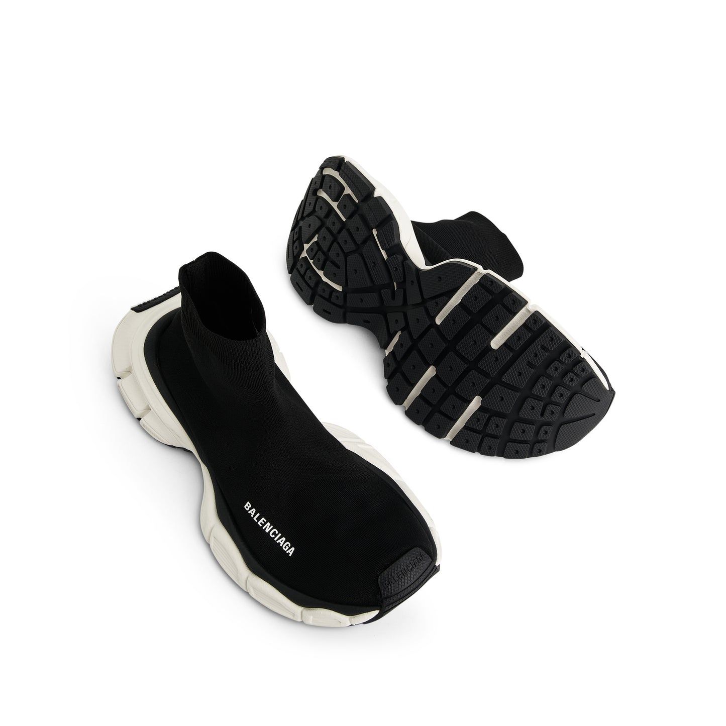 3XL Sock Sneaker in Black/White