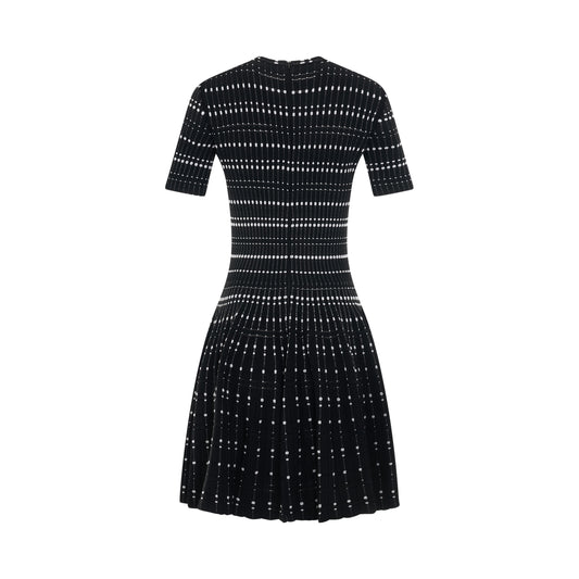 Flard Mini Dress in Black/White