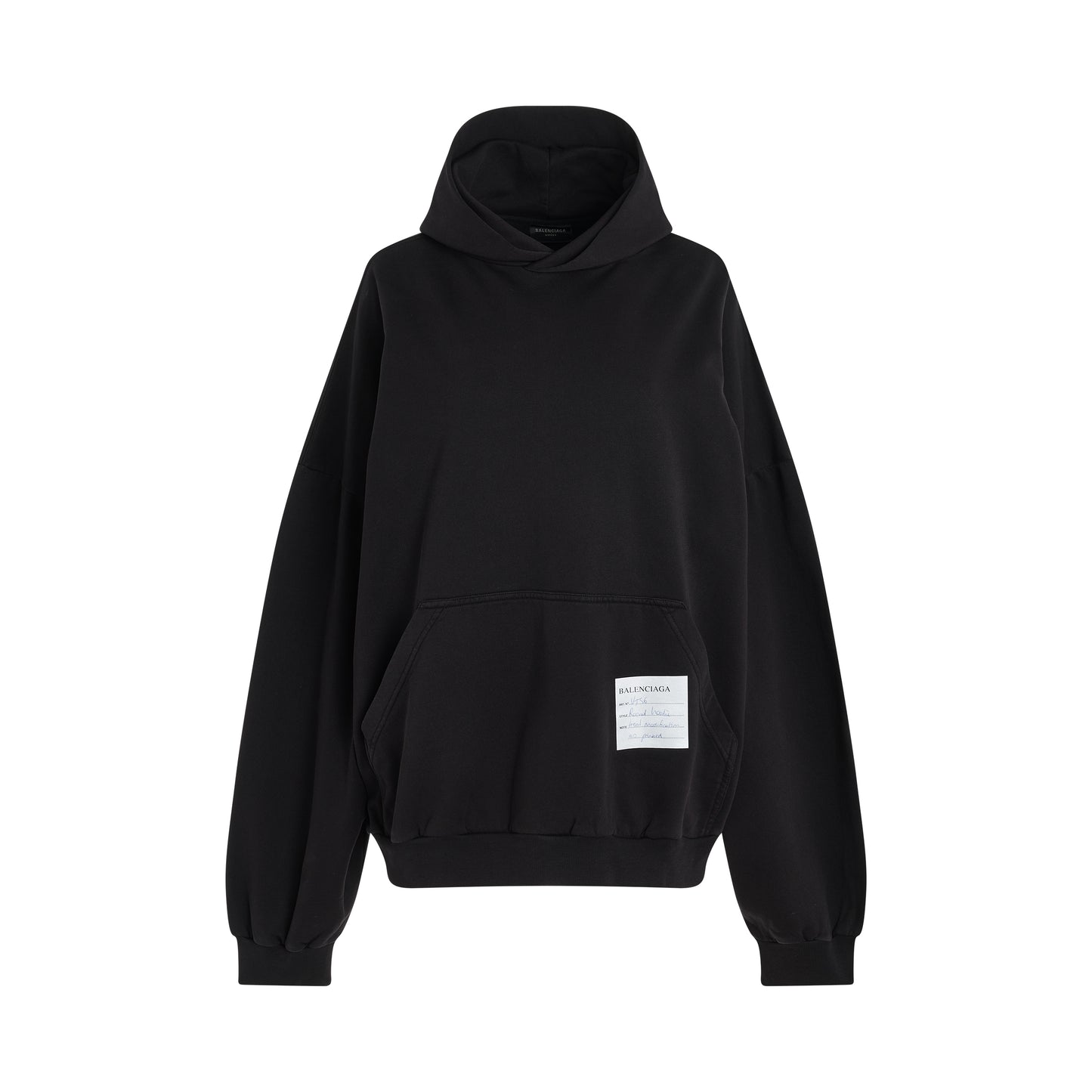 Sample Sticker Round Hoodie in Charcoal
