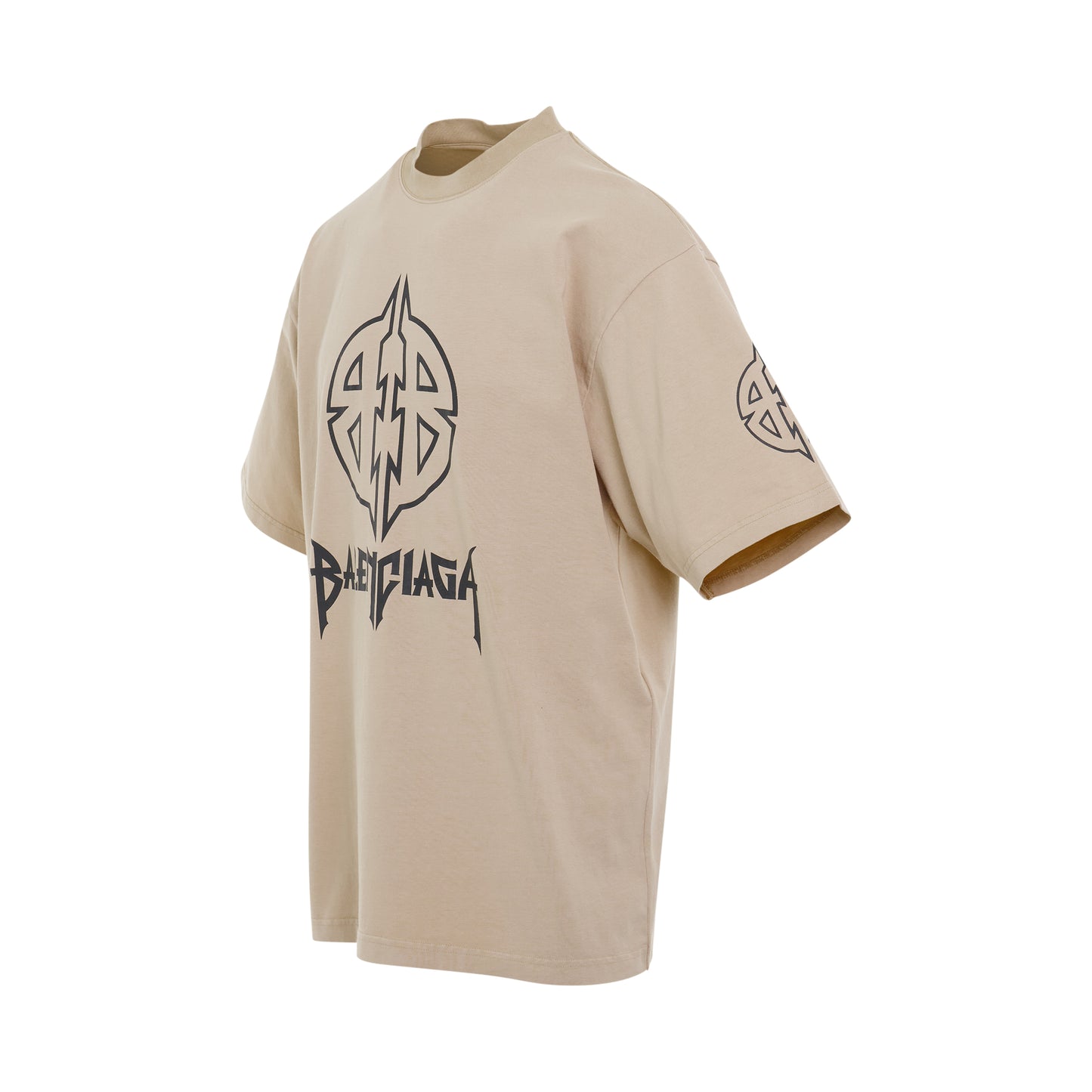 Metal BB Logo Medium Fit T-Shirt in Light Beige