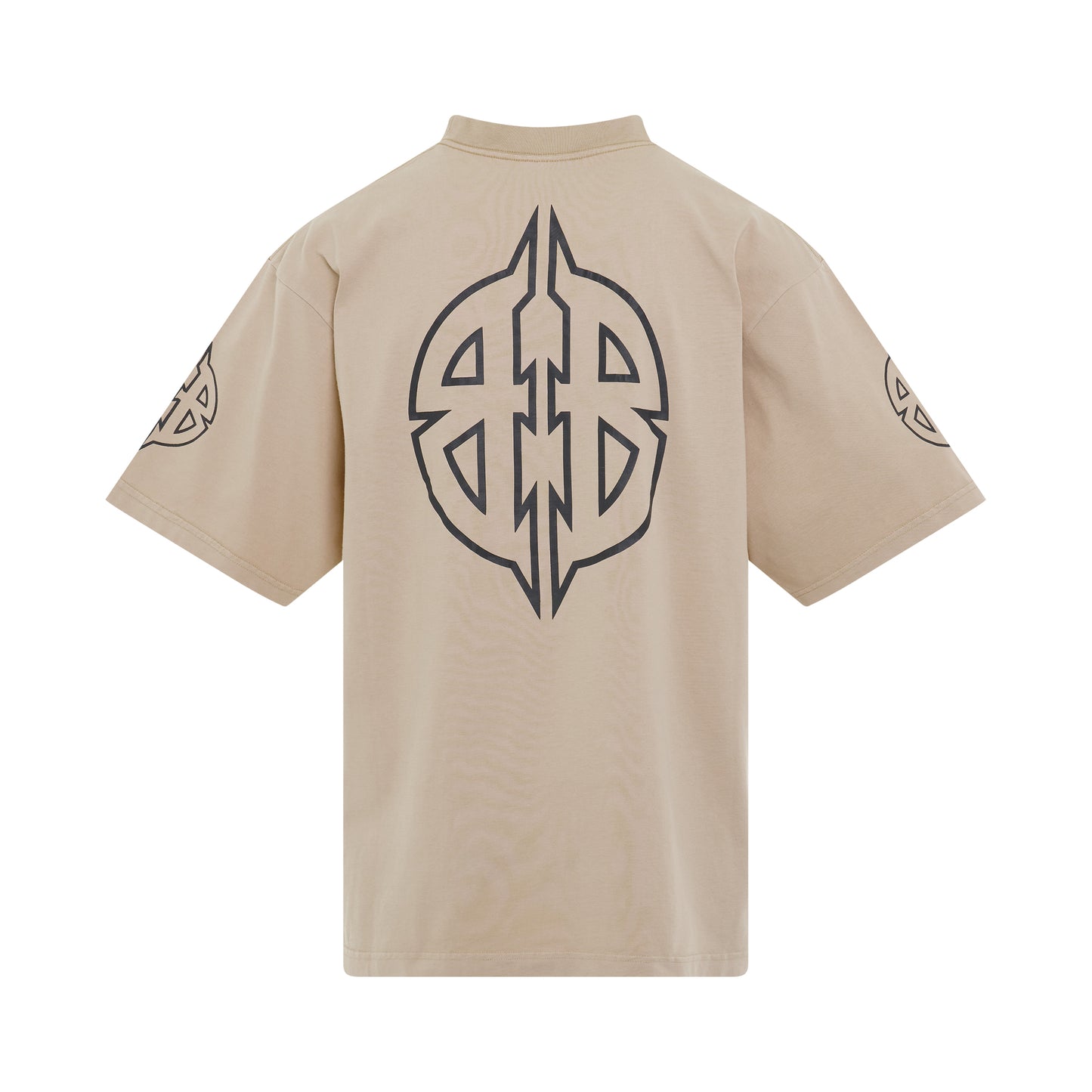 Metal BB Logo Medium Fit T-Shirt in Light Beige