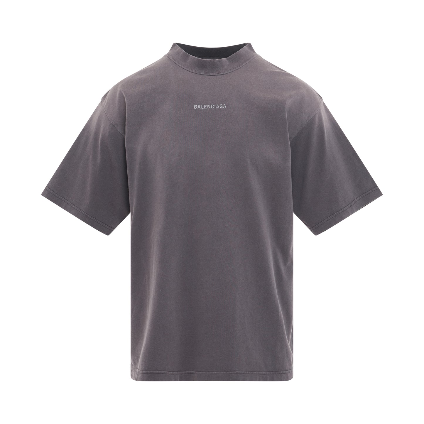 Back Logo Medium Fit T-Shirt in Purple/Grey