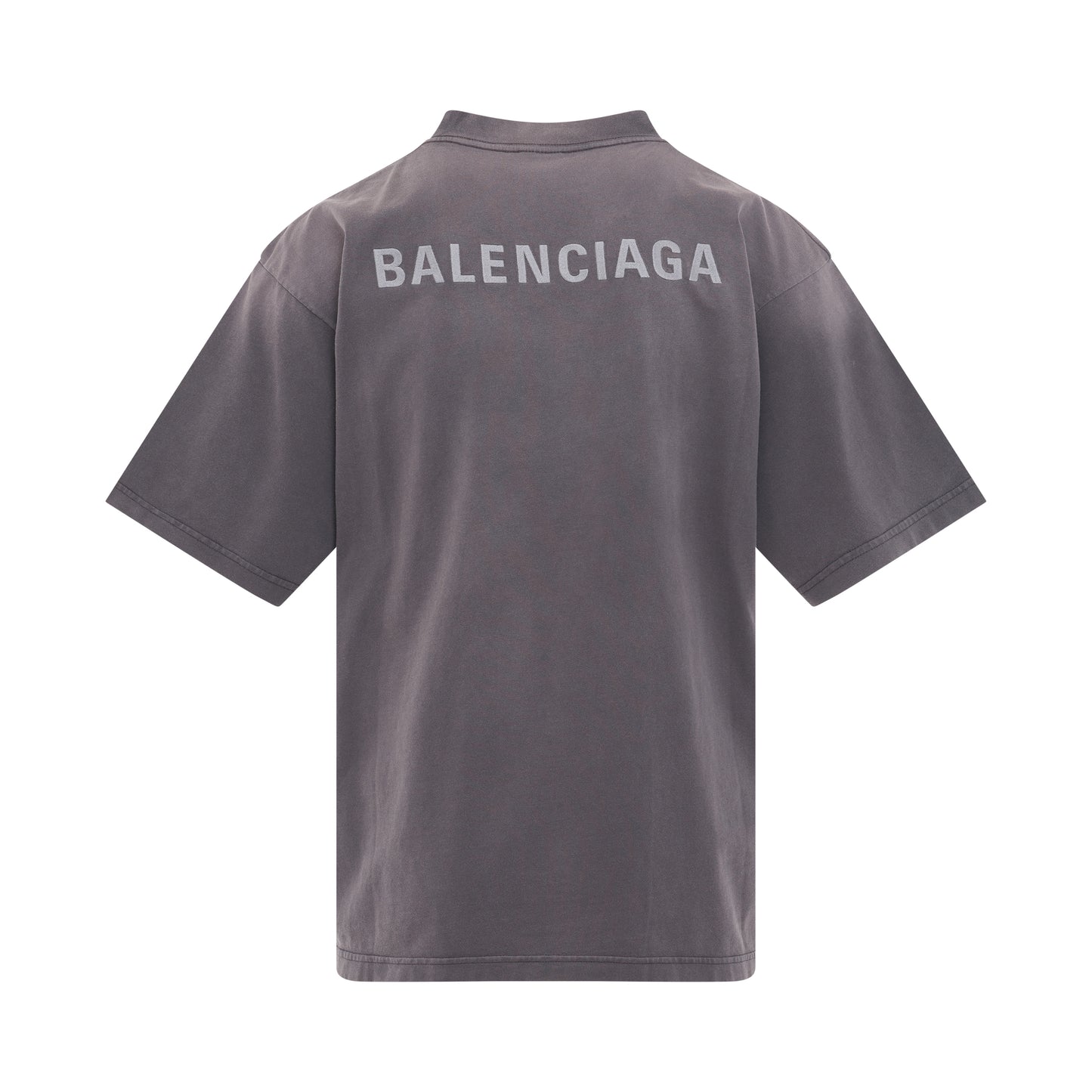 Back Logo Medium Fit T-Shirt in Purple/Grey