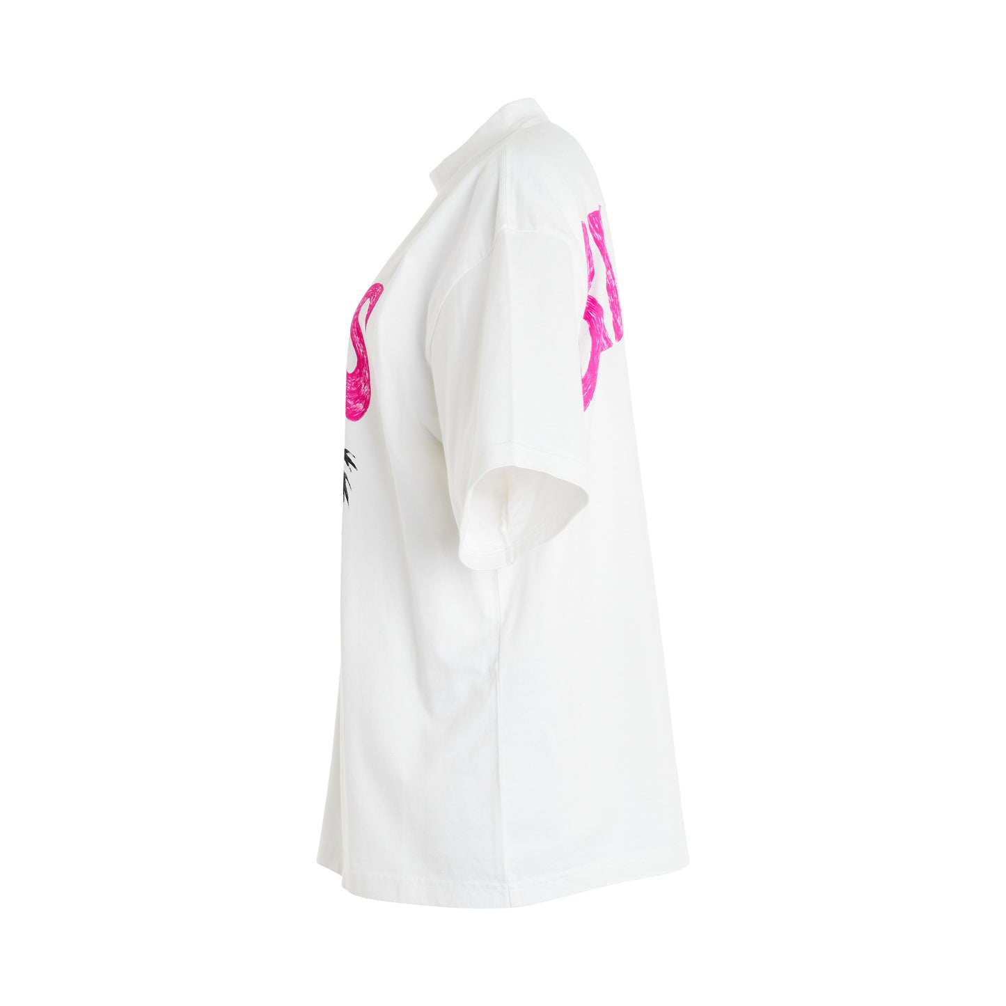 Tropical Paris Logo T-Shirt in White/Pink