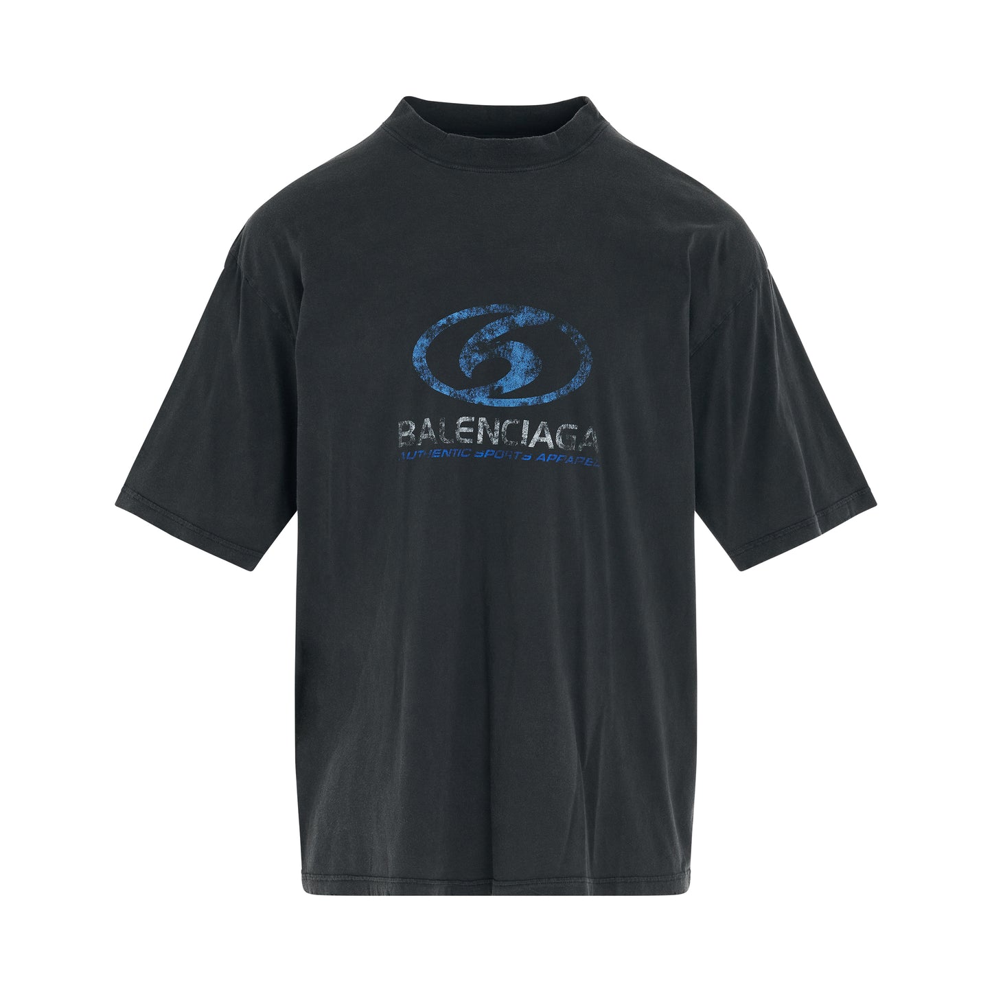 Surfer Logo T-Shirt in Faded Black/Blue