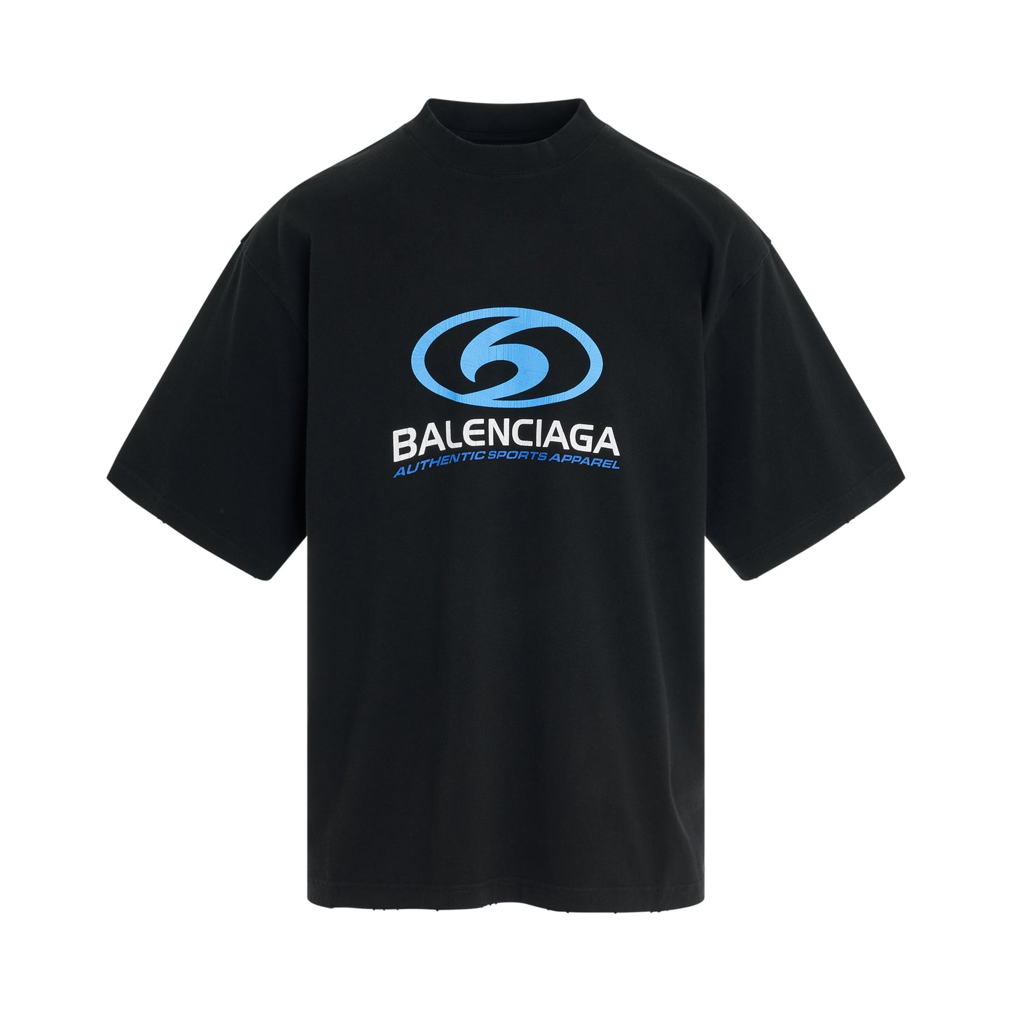 Surfer Cracked Logo T-Shirt in Black/Blue