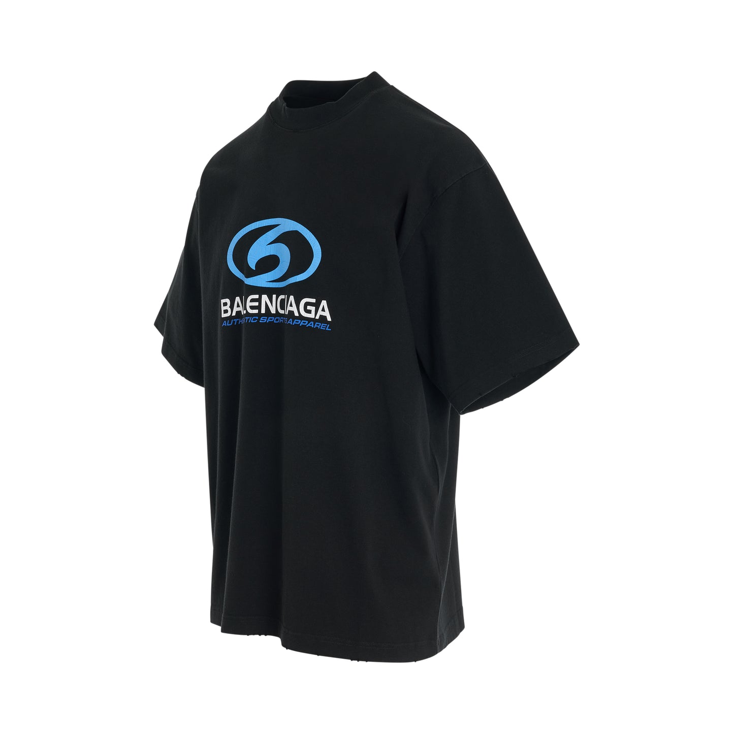 Surfer Cracked Logo T-Shirt in Black/Blue