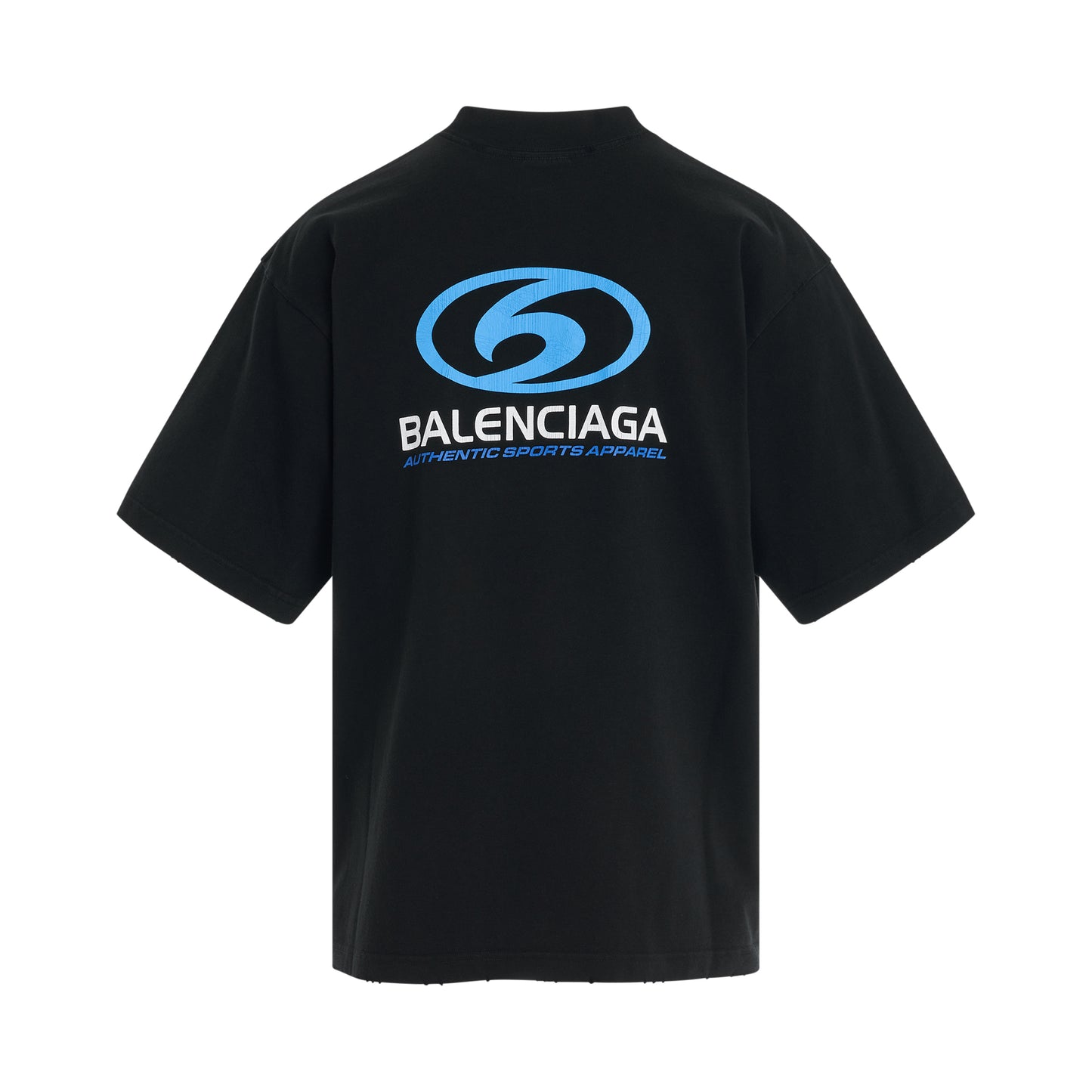 Surfer Cracked Logo T-Shirt in Black/Blue
