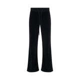 Low-Waist Velvet Joggers Pants in Black