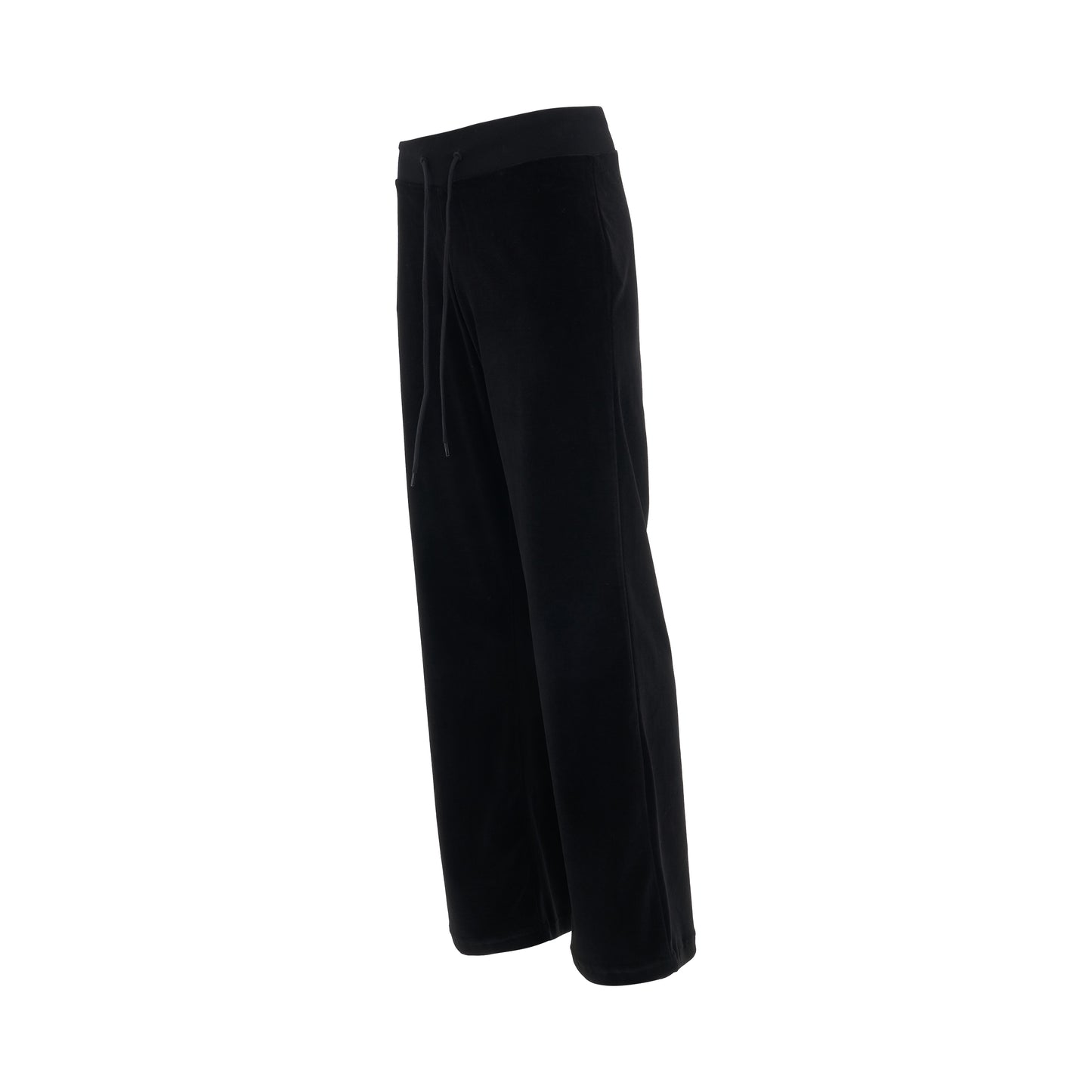 Low-Waist Velvet Joggers Pants in Black