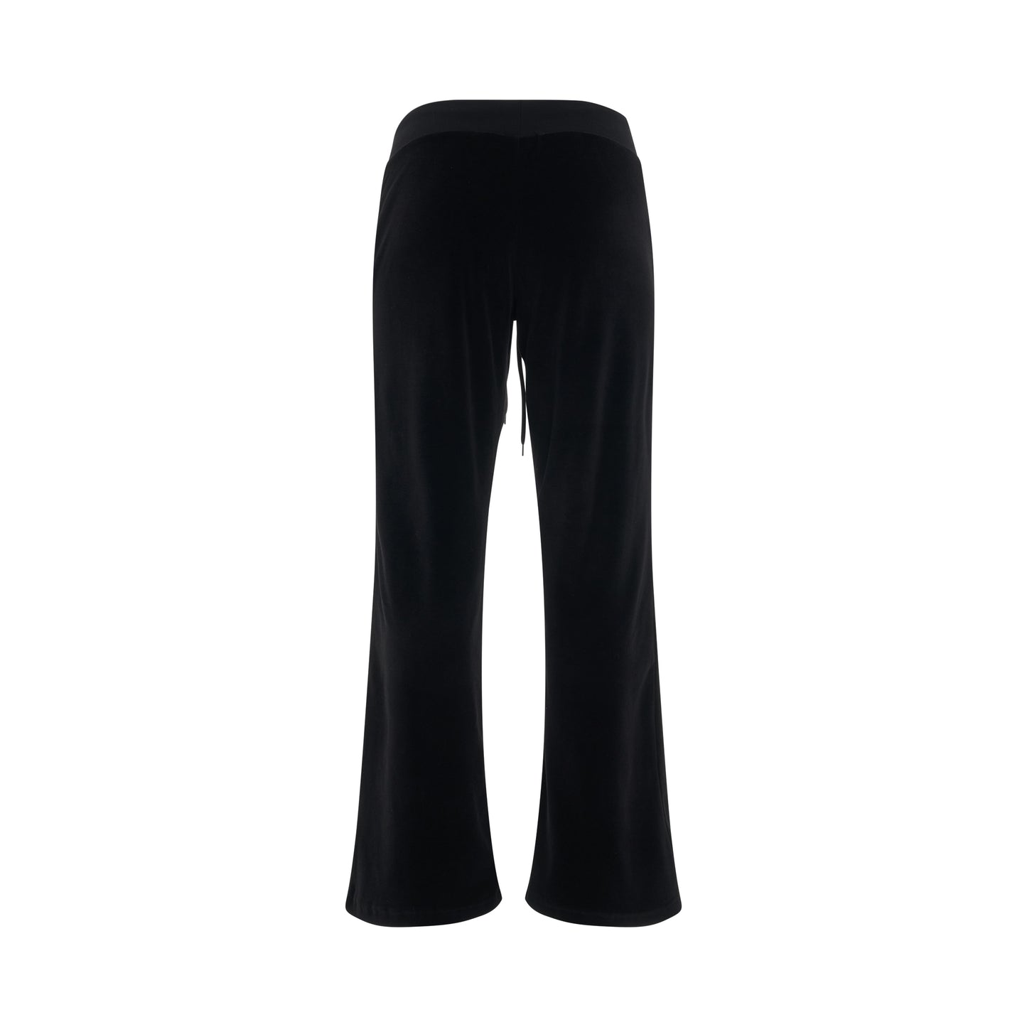 Low-Waist Velvet Joggers Pants in Black