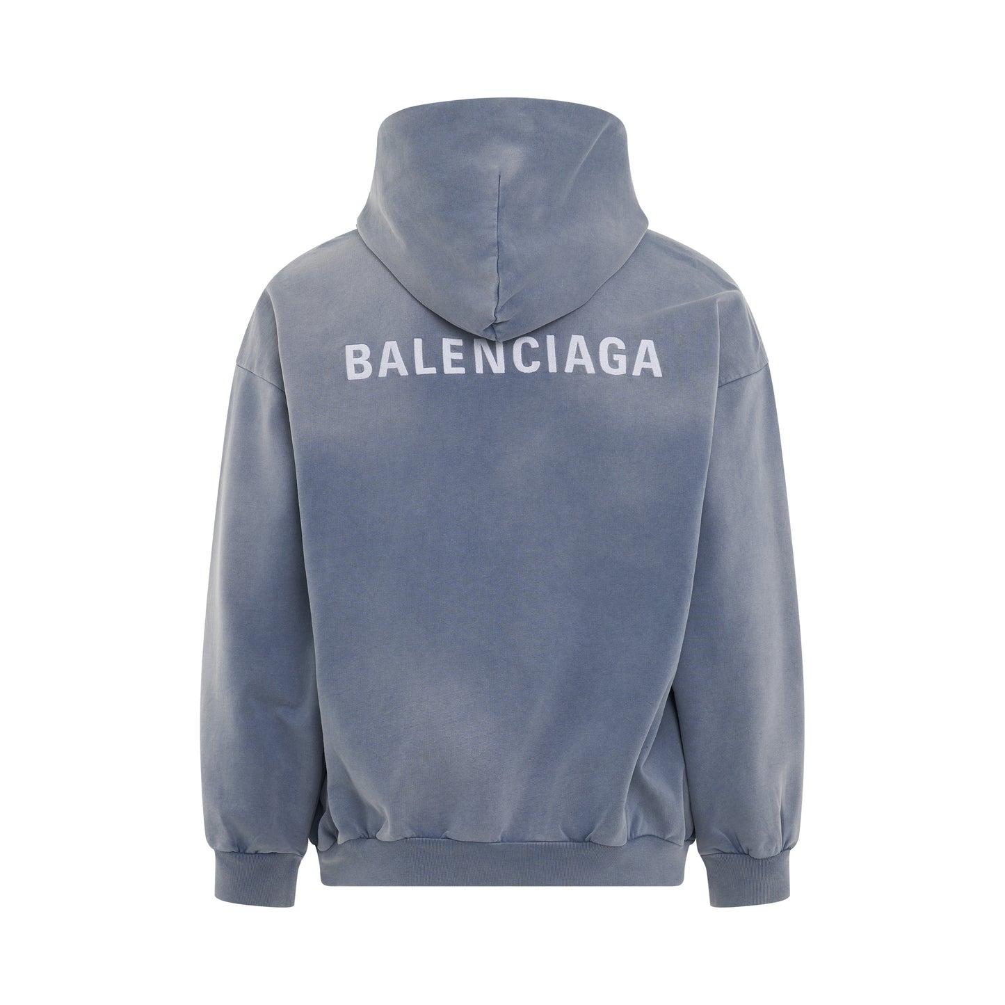 Back Logo Medium Fit Hoodie in Blue/White