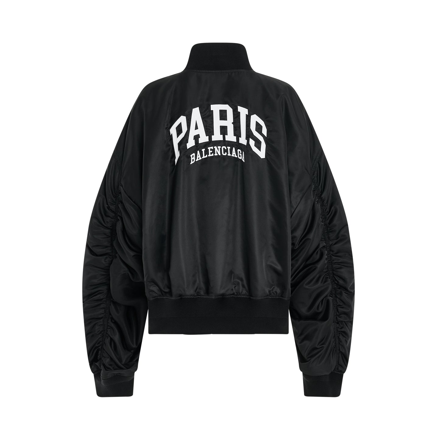 Paris Light Varsity Jacket in Black