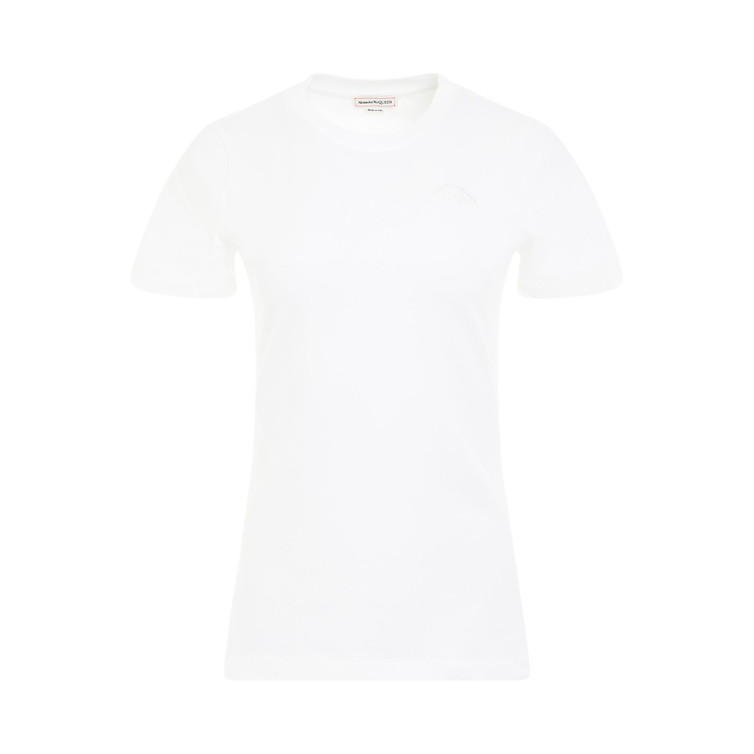 Organic Stretch Jersey Fitted T-Shirt in White