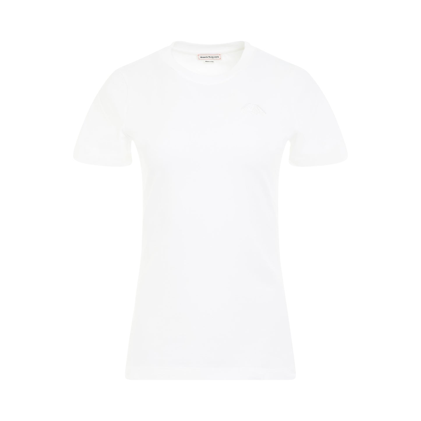 Organic Stretch Jersey Fitted T-Shirt in White