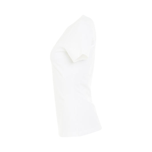 Organic Stretch Jersey Fitted T-Shirt in White