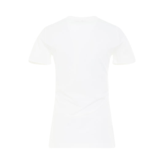 Organic Stretch Jersey Fitted T-Shirt in White