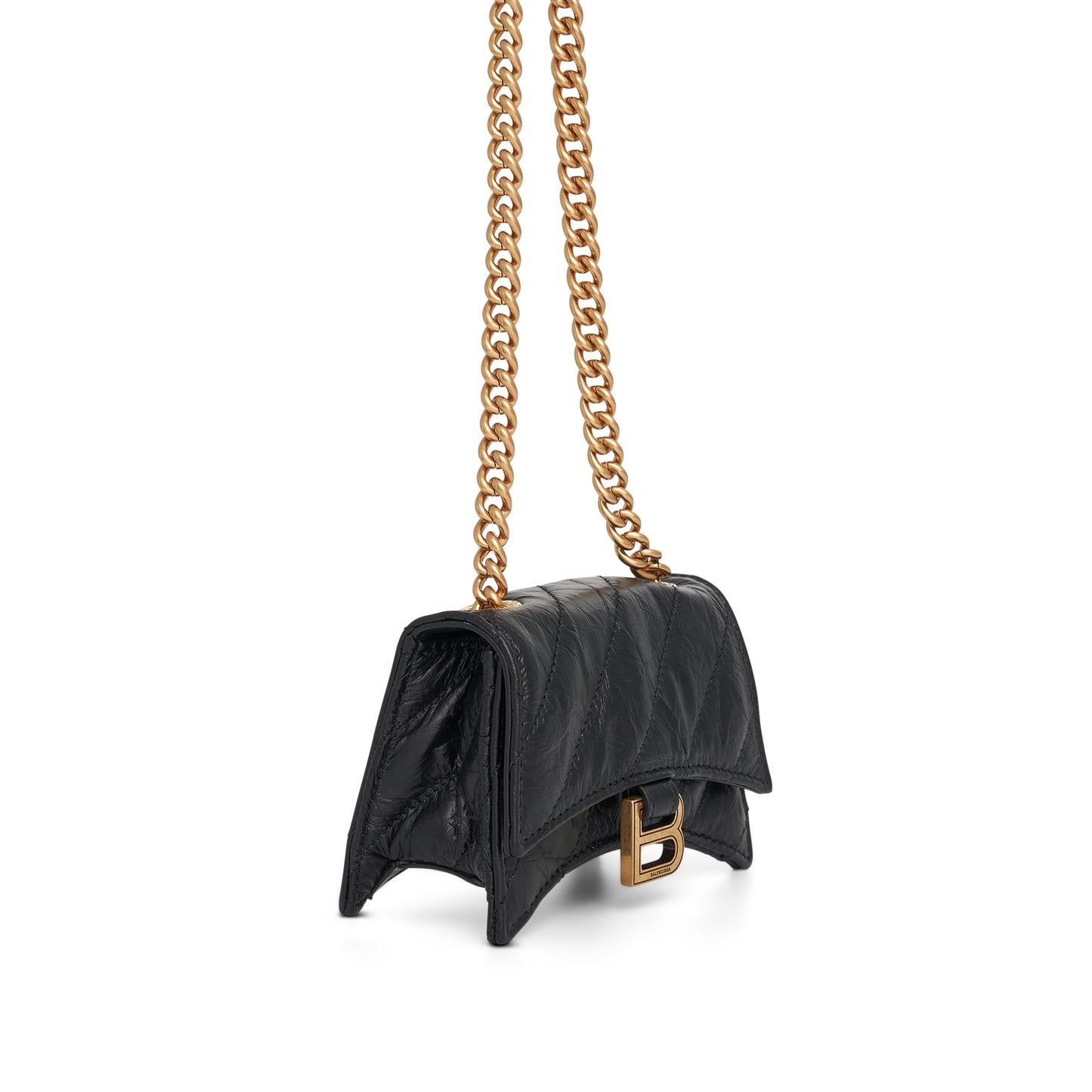 Crush Chain Mini Bag in Black