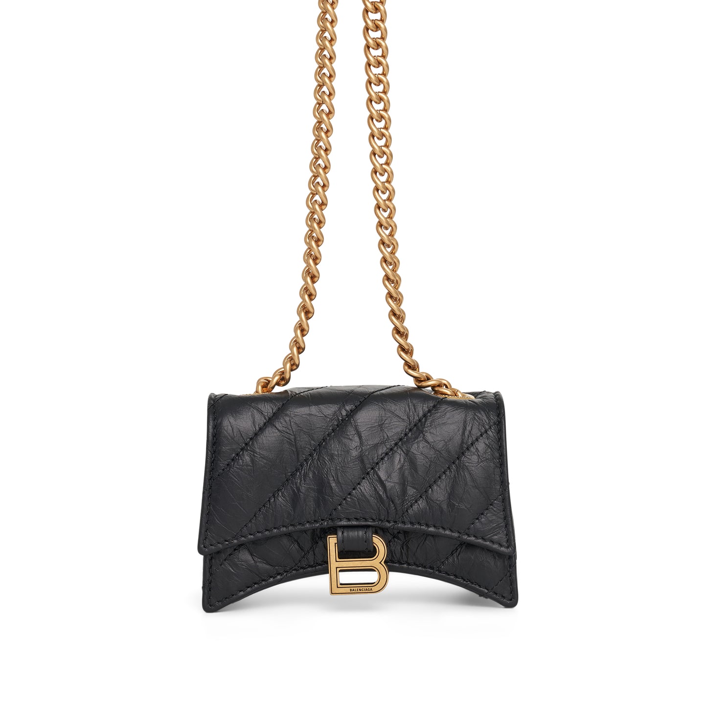 Crush Chain Mini Bag in Black