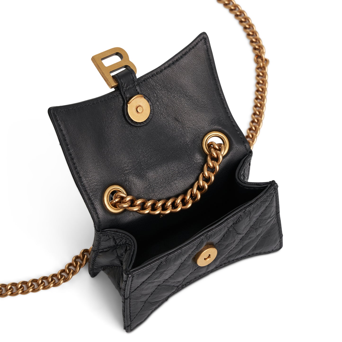 Crush Chain Mini Bag in Black