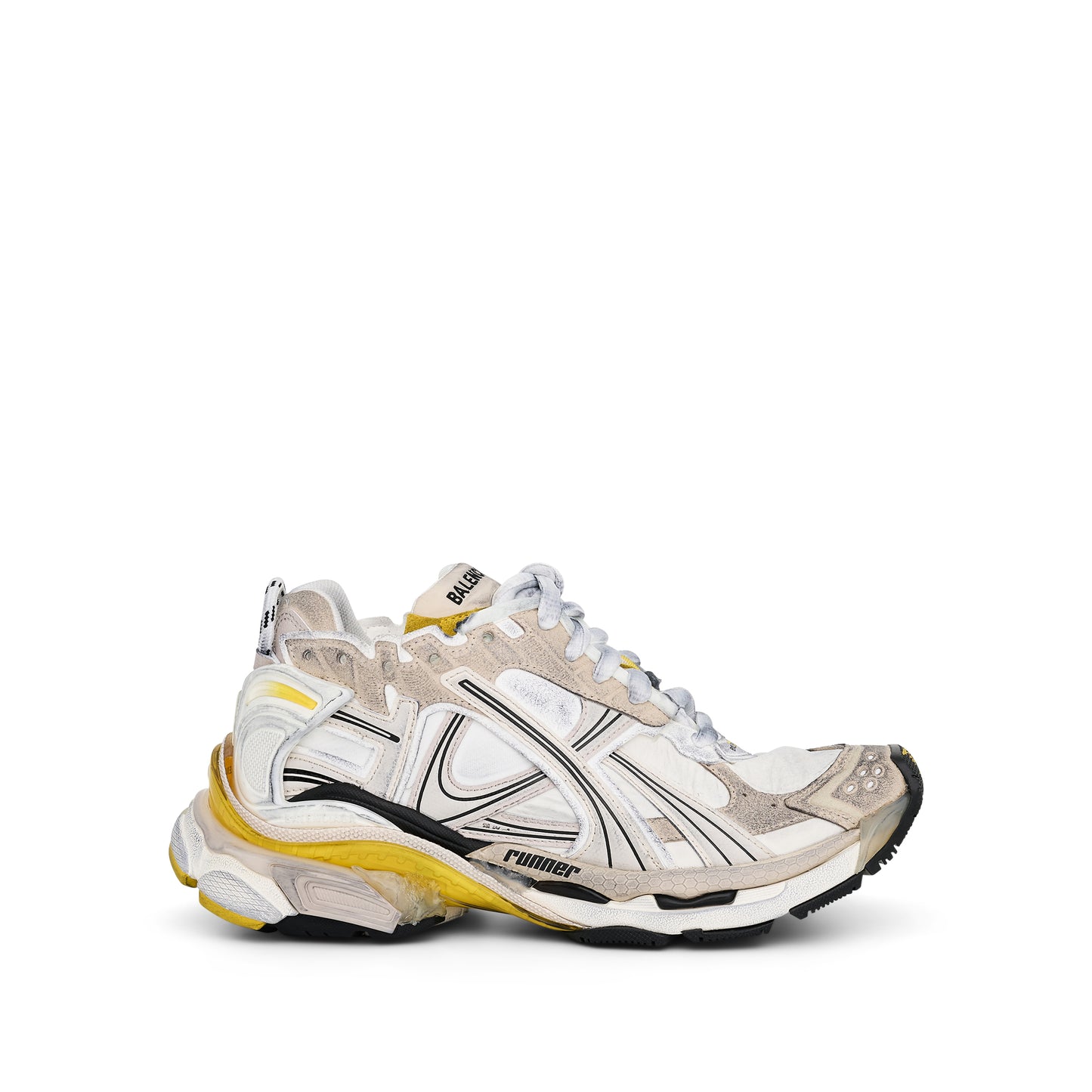Runner Sneakers in Grey/White/Yellow