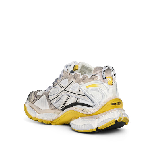 Runner Sneakers in Grey/White/Yellow