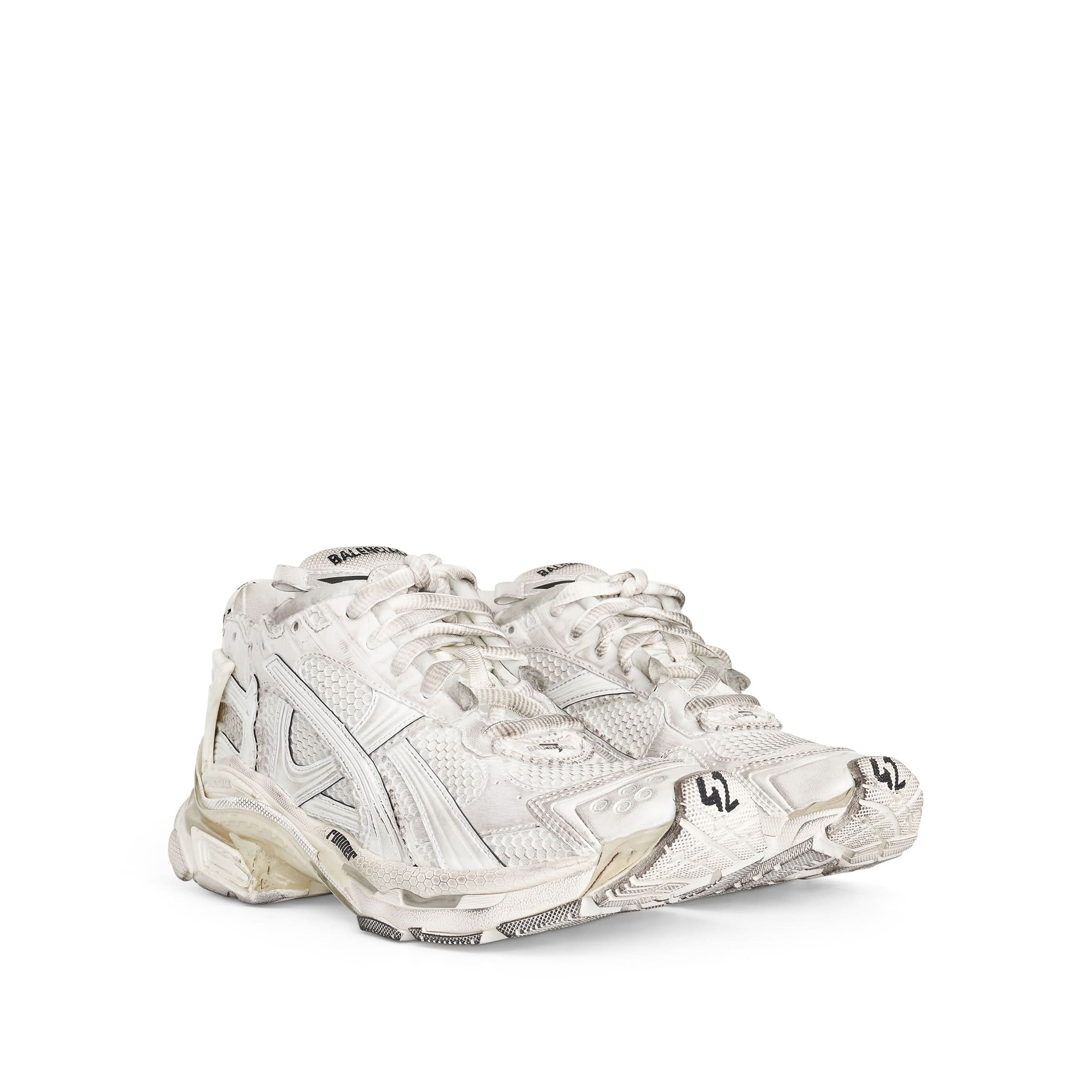 Buy BALENCIAGA Runner Mesh Sneaker in White MARAIS