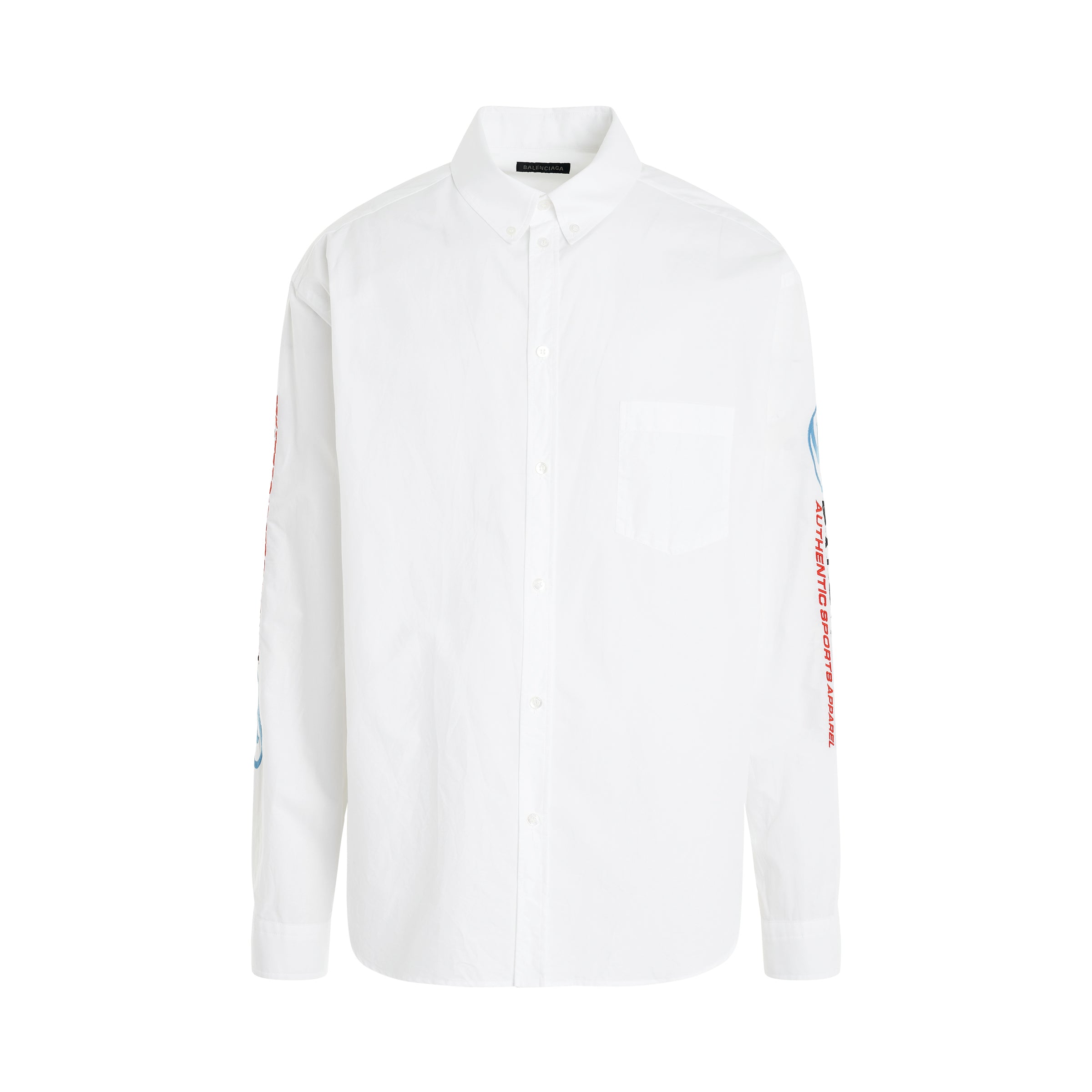 Long-Sleeve Large Fit Shirt in White