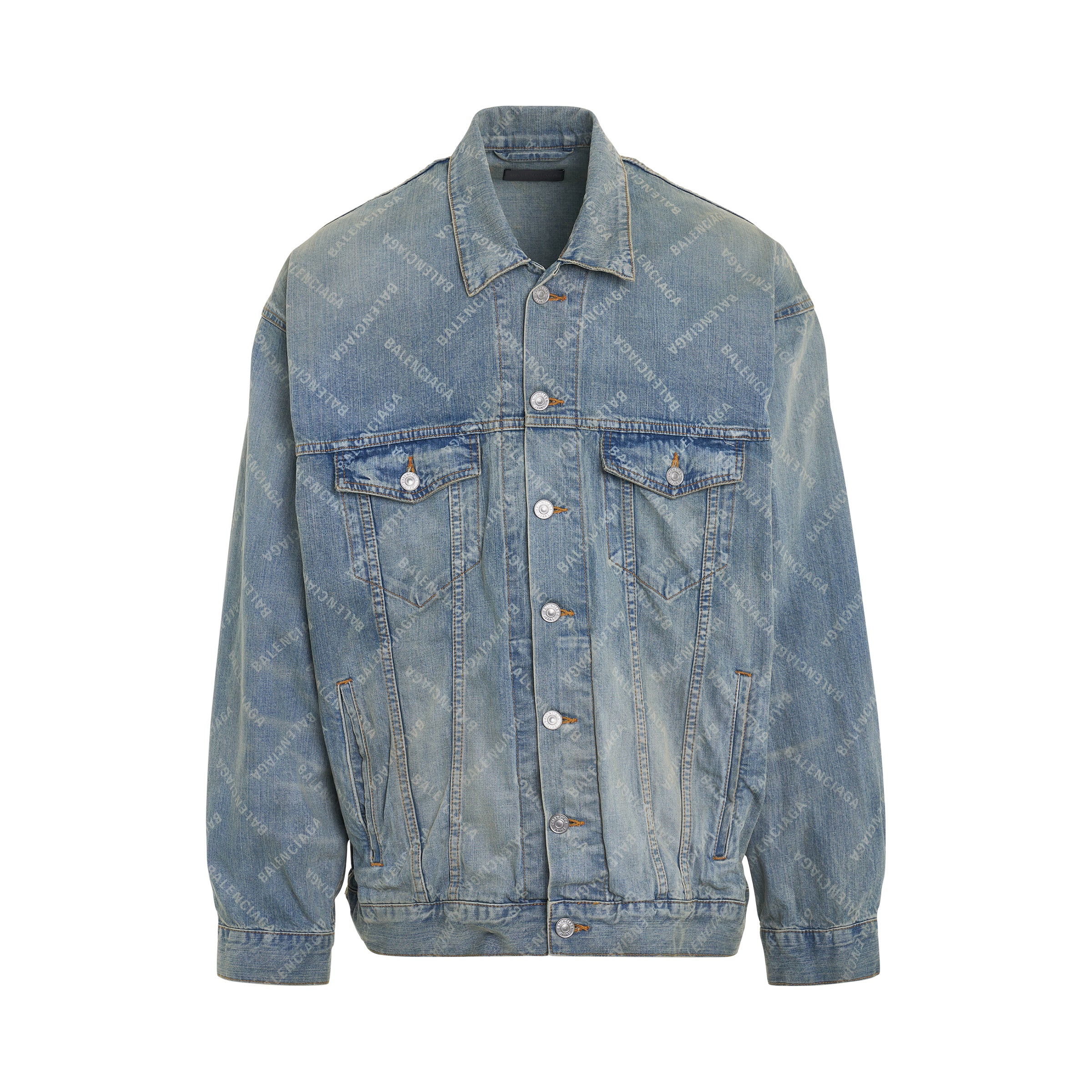 Japanese Ring Oversized Denim Jacket in Blue