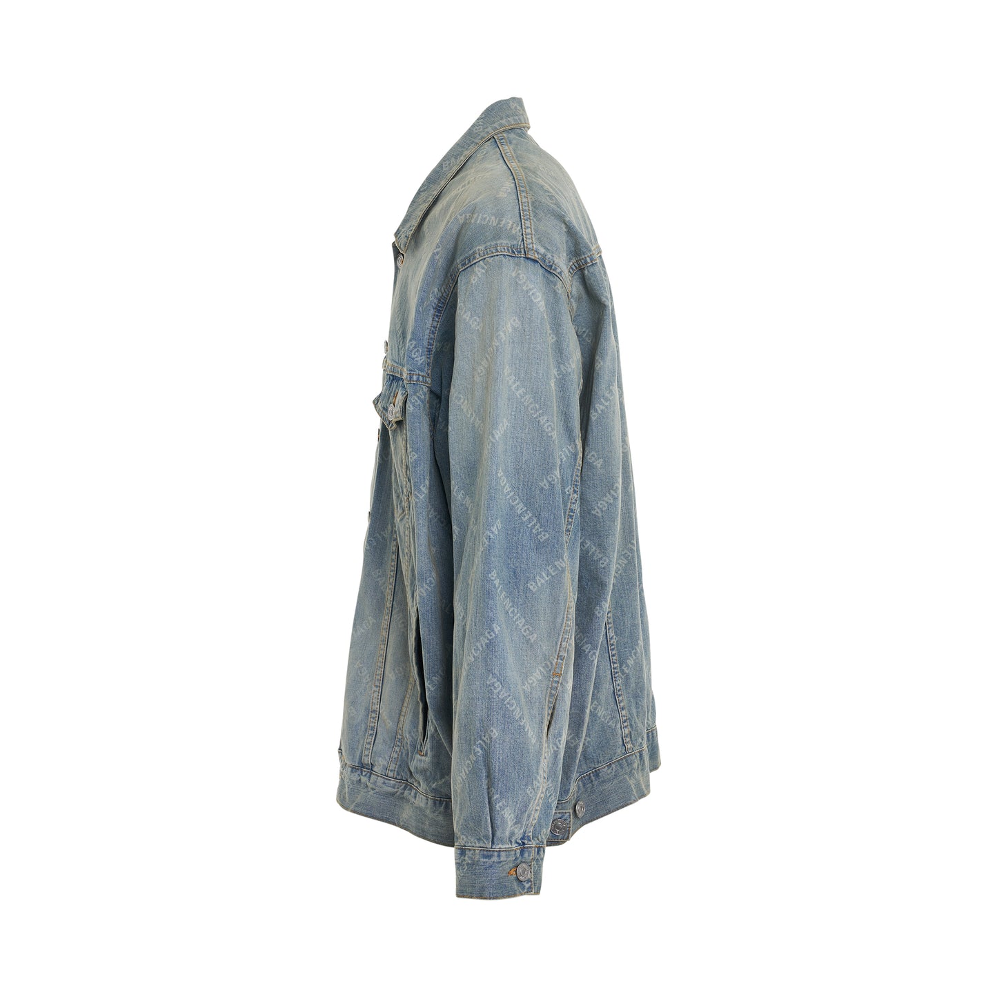 Japanese Ring Oversized Denim Jacket in Blue