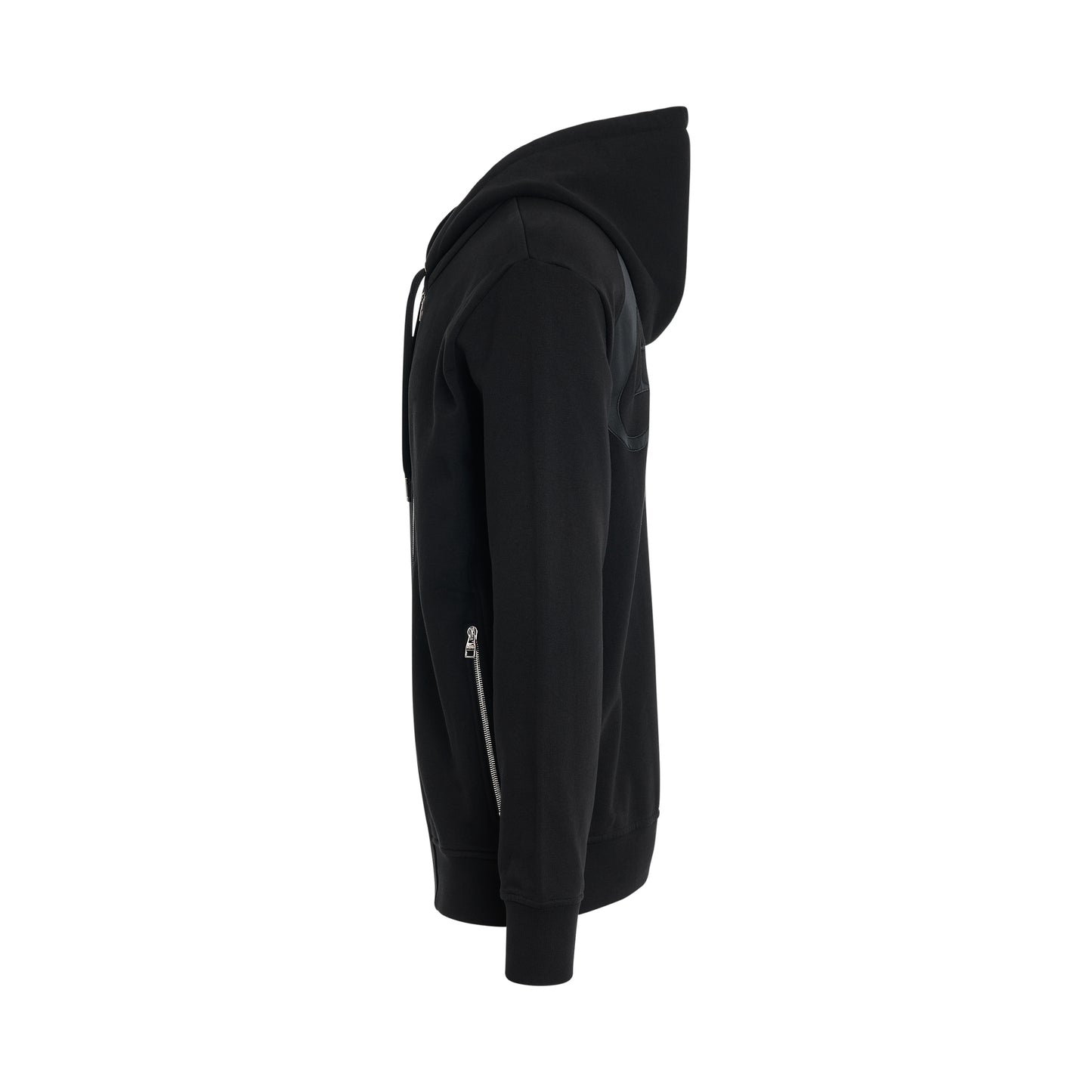 Oraganic Cotton Zip Hoodie in Black