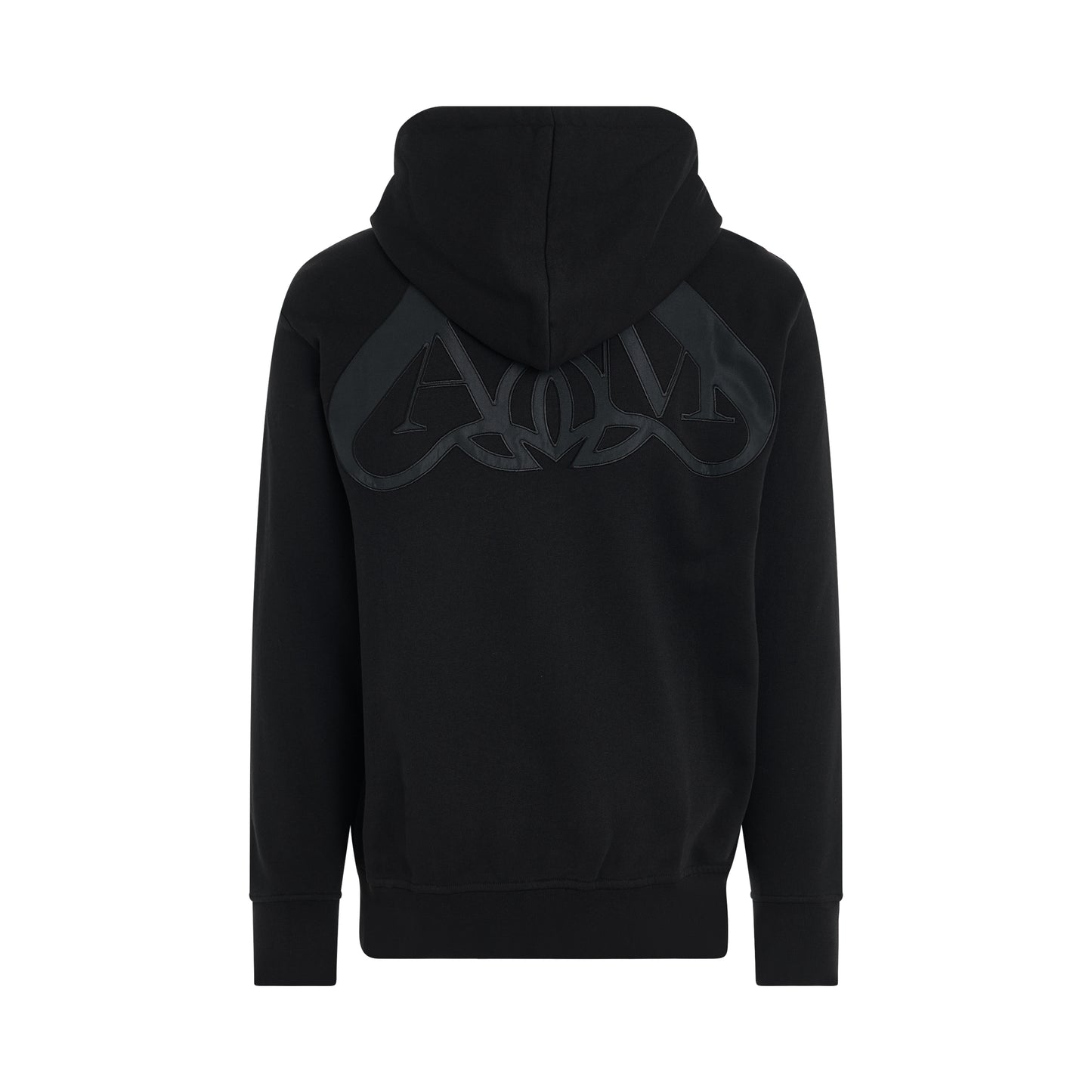 Oraganic Cotton Zip Hoodie in Black