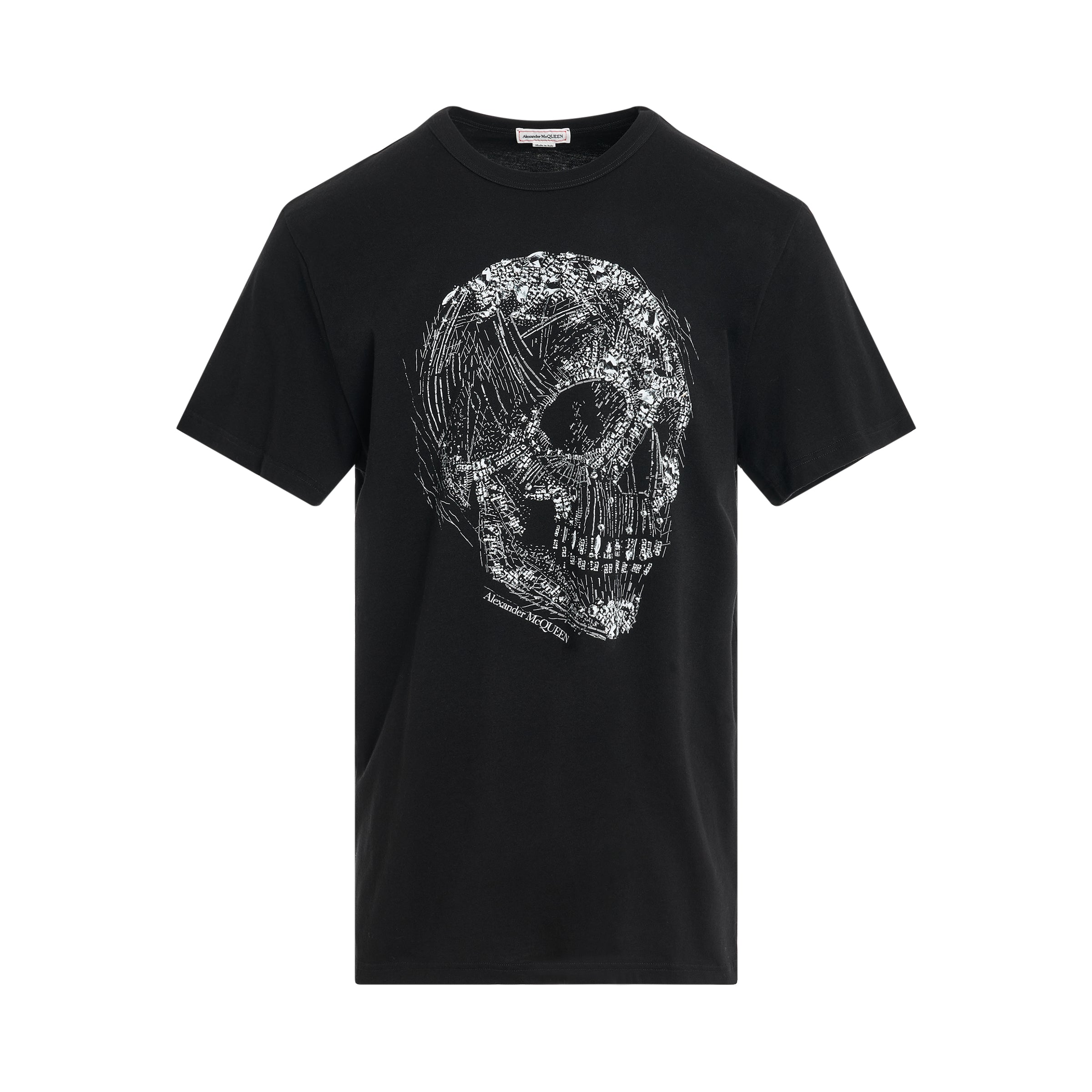 Crystal Skull Print T-Shirt in Black/White