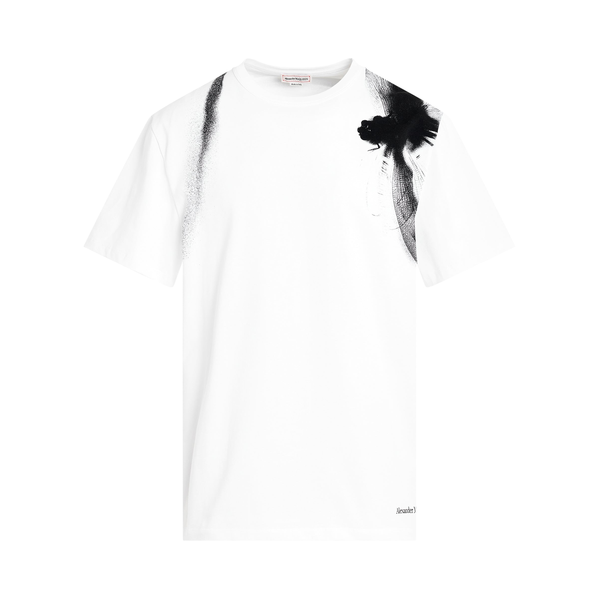 Dragonfly Harness Print T-Shirt in White/Black