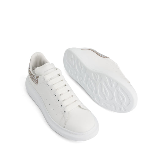 Larry Oversized Sneaker in White/Silver